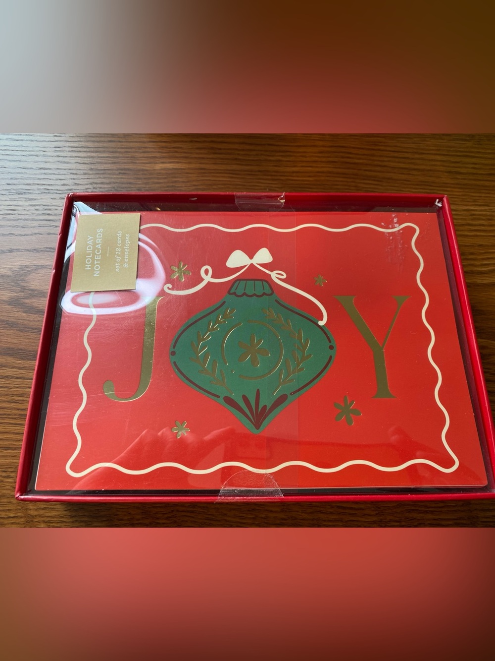 Holiday Joy Red and Green Note Card Set